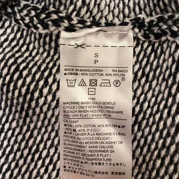 Banana Republic Sweater Cardigan Size Smalll Black White - Picture 10 of 12